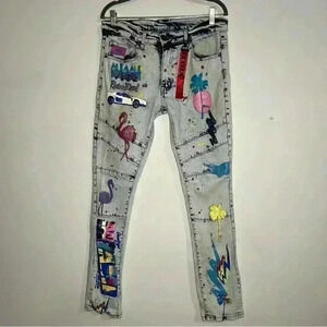 Graphic Miami Vice Jeans